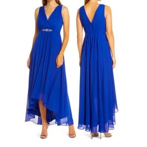 Eliza J
Blue Royal Embellished High/Low Chiffon Formal Dress